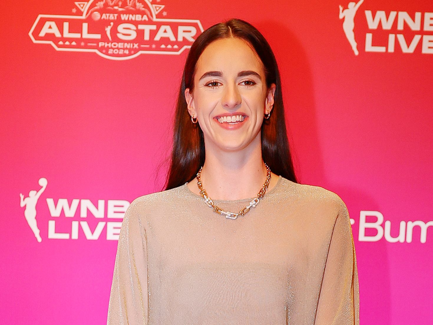 caitlin clark sheer dress Caitlin Clark Wears Custom Prada Gown with a Plunging Neckline