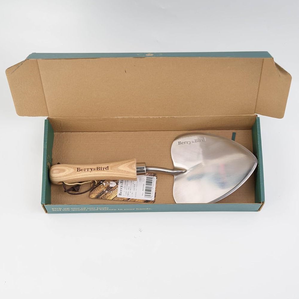 Berry&amp;amp;bird Perennial Trowel, Oversized Garden Potting Trowels With Sharp Blade Wood Hand Shovel, Stainless Steel Planting Tspade Gardening Tool for Roots,digging,transplanting
