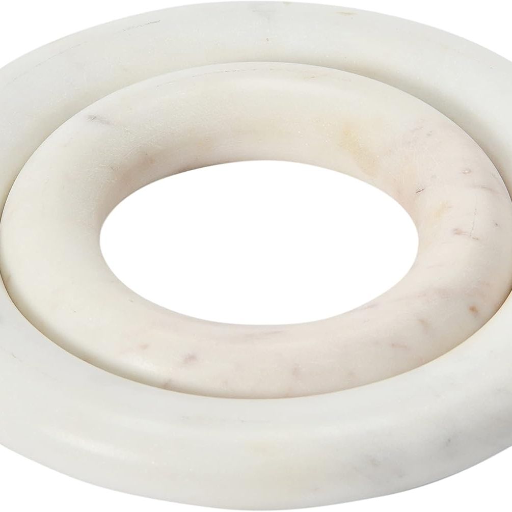 Creative Co-Op Marble Trivets for Dining Table, Set of 2