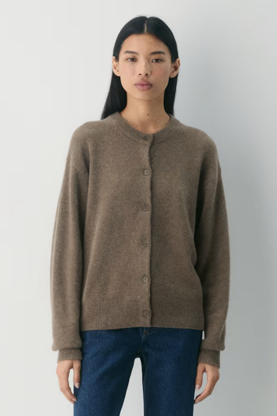 Aritzia, Essential Cashmere Relaxed Crew Cardigan