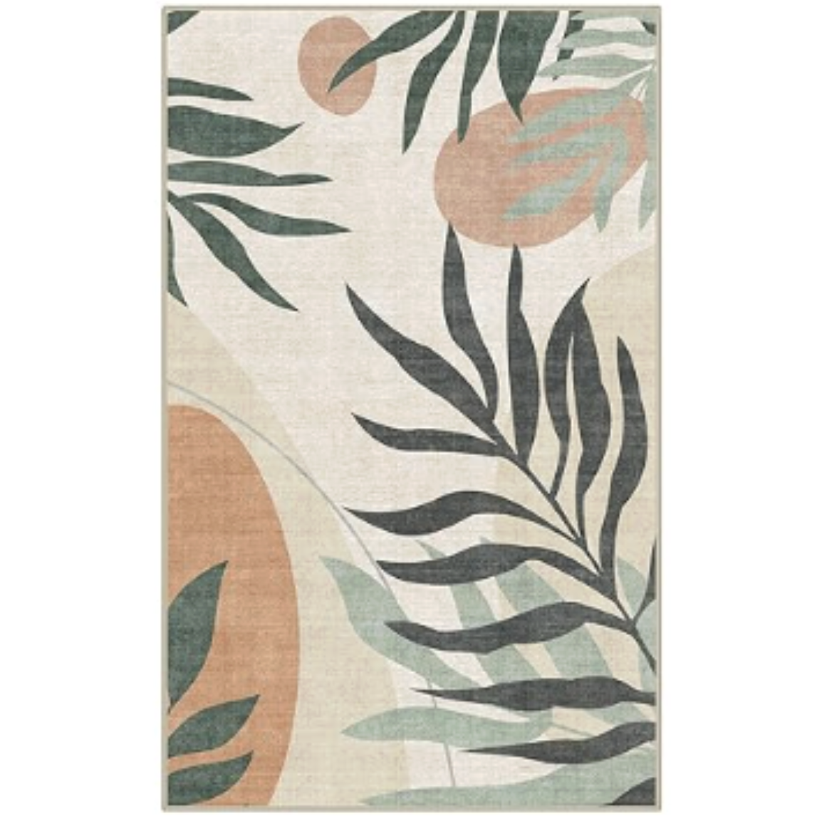 Genimo Outdoor &amp;amp; Indoor Area Rug 5'x8', Waterproof, Non-Shedding, Easy Cleaning, Leaf Mat for Patio, Living Room, Balcony, Dining Room, Rv, Deck, Bedroom, Camping, Outside Carpet, Beige Grey