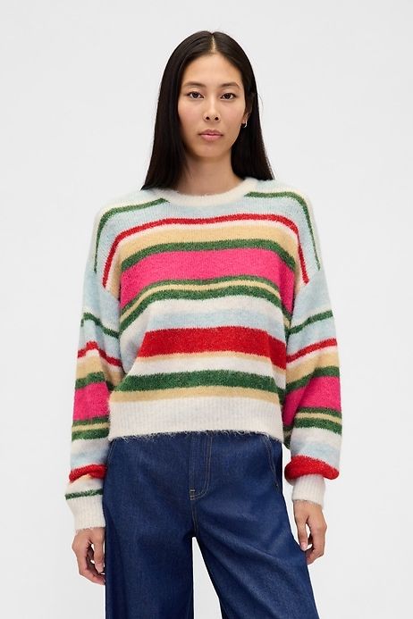 Fuzzy Oversized Crewneck Sweater