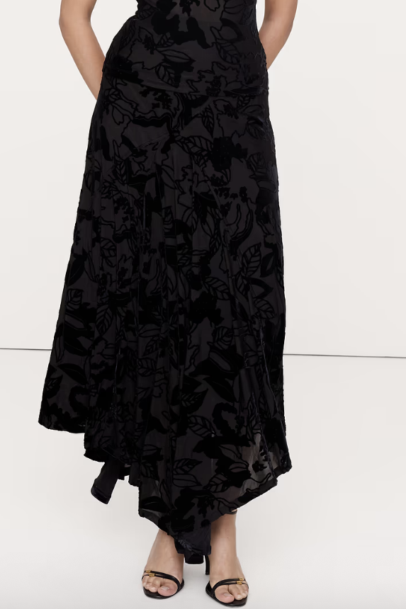 Banana Republic velvet skirt