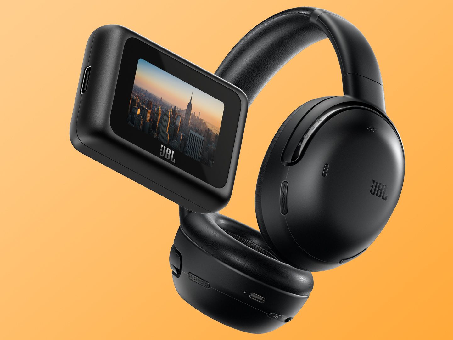 JBL's new elite headphones include a touchscreen audio transmitter