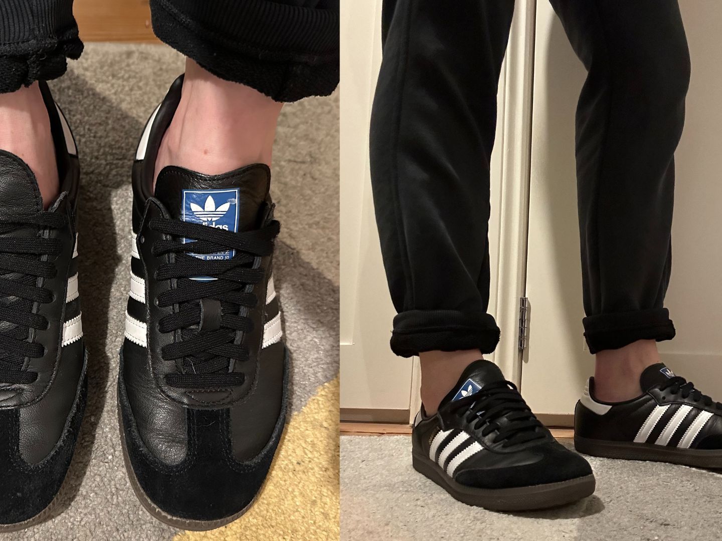 adidas black and white samba