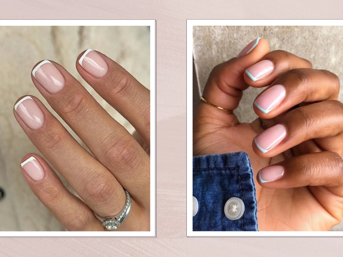 6 short square French tip nail ideas (yes, they're back) | Woman & Home