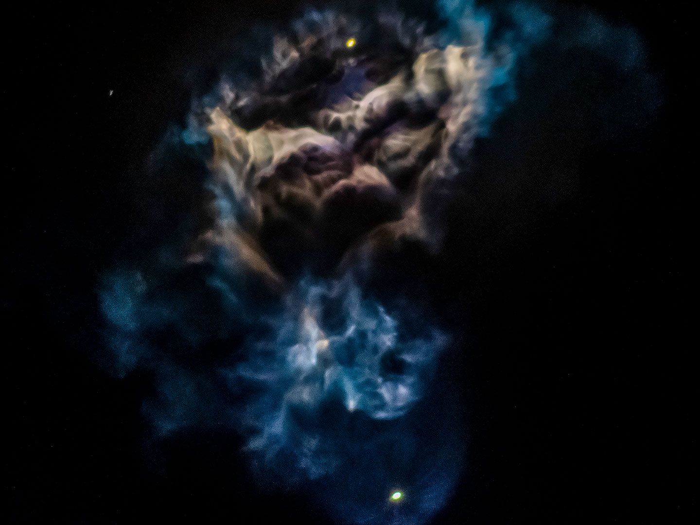 SpaceX rocket launch creates a 'nebula' in the sky picture of the