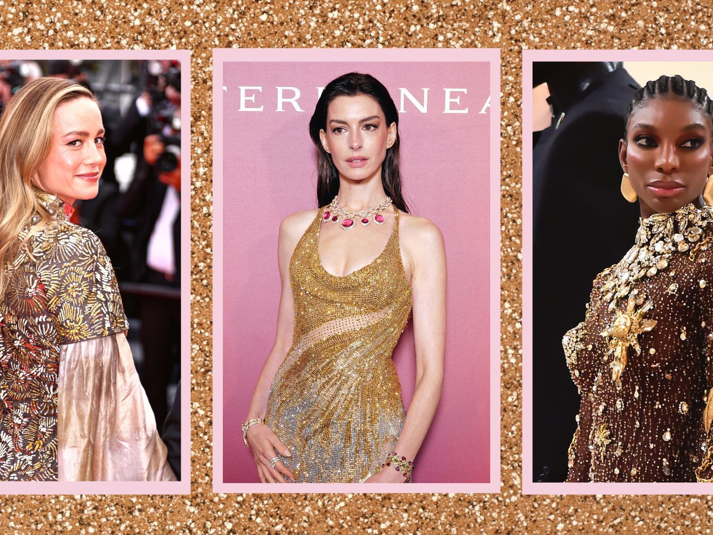 gold dress inspo Helen Floral Jacquard Bustier Babydoll Mini Dress • American Threads Champagne / S