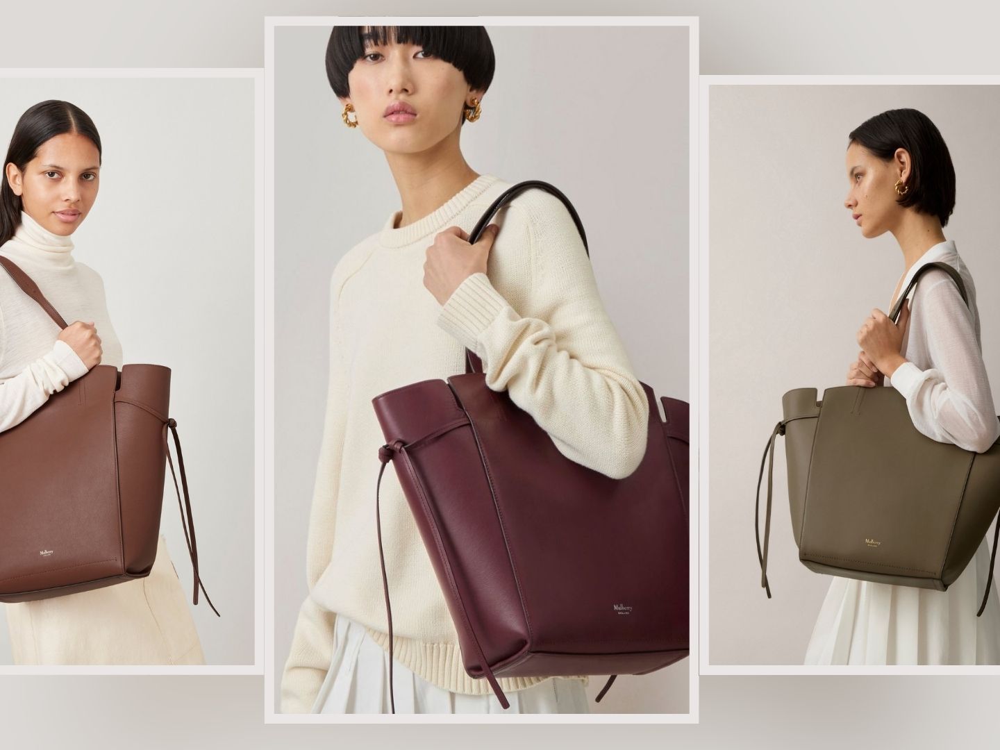 【MULBERRY】CLOVELLY MINI TOTE BAG Mulberry | Clovelly Mini Tote | Black Refined Flat Calf | Women
