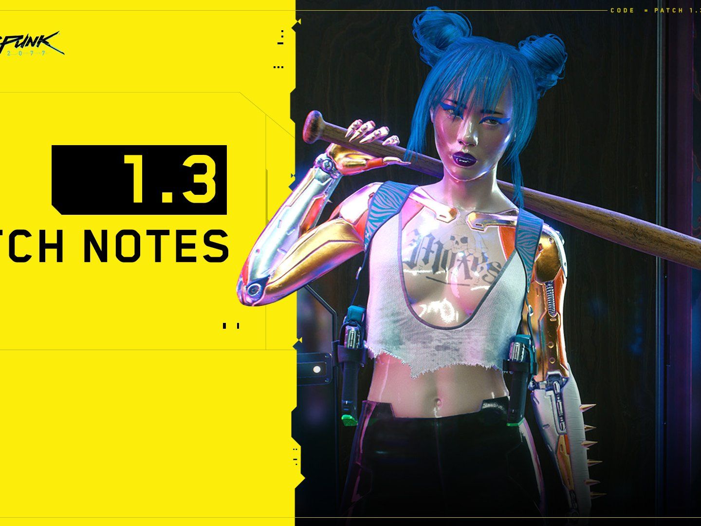 Cyberpunk 2077 1.3 patch update brings new fixes and adds first