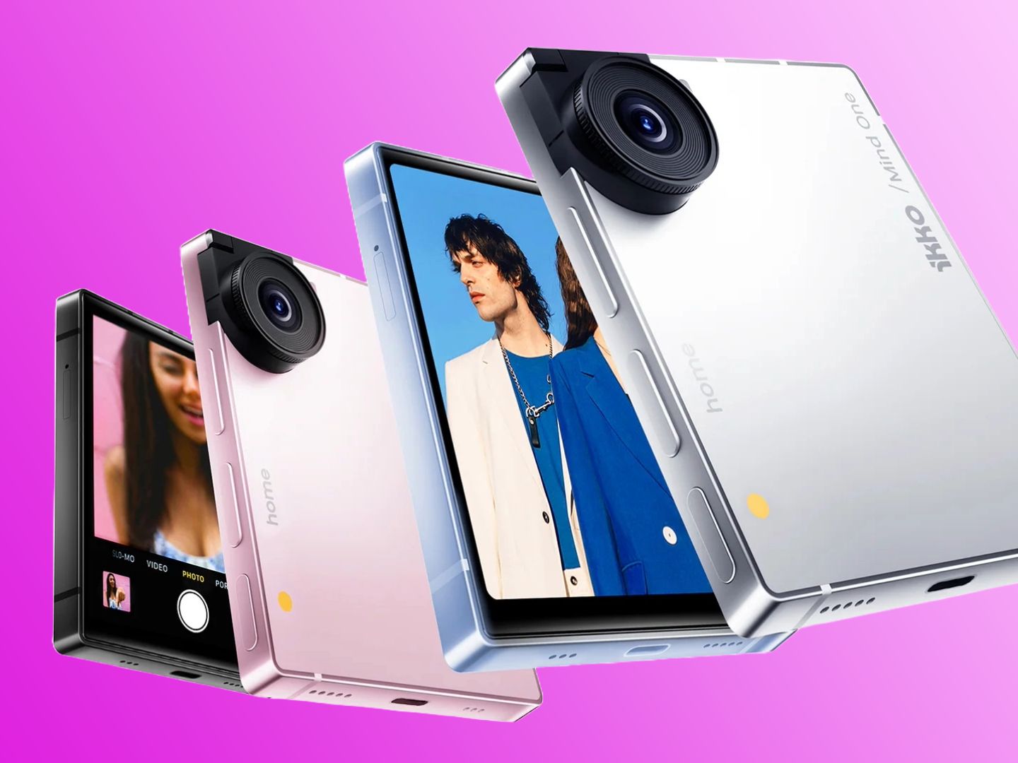 IKKO MindOne Pro ピンク Ups, pura pantalla externa: el Ikko MindOne Pro es como un Galaxy