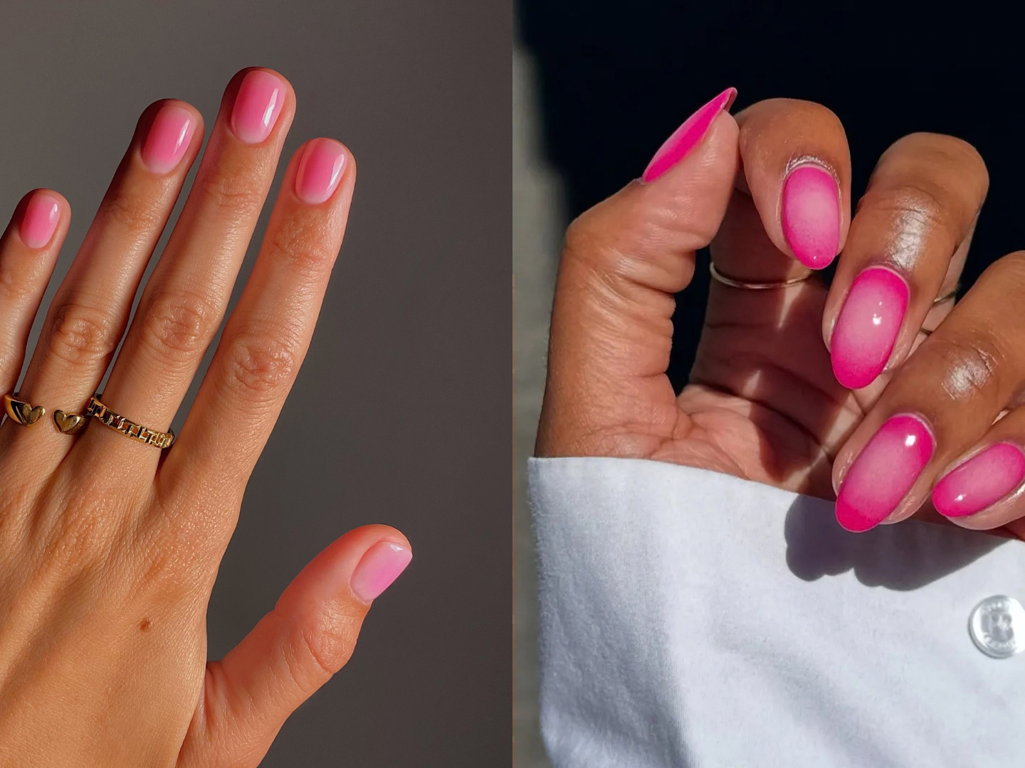 nails for hot pink dress The Fashion Set Is Beelining Blush This Fall 2026 2MetaRelated:Teal Linen*alexander-in-short-sleeve-teal-linen-shirt