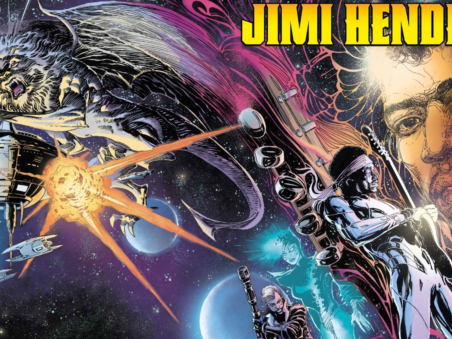 Jimi Hendrix rocks the cosmos in new 'Purple Haze' graphic novel