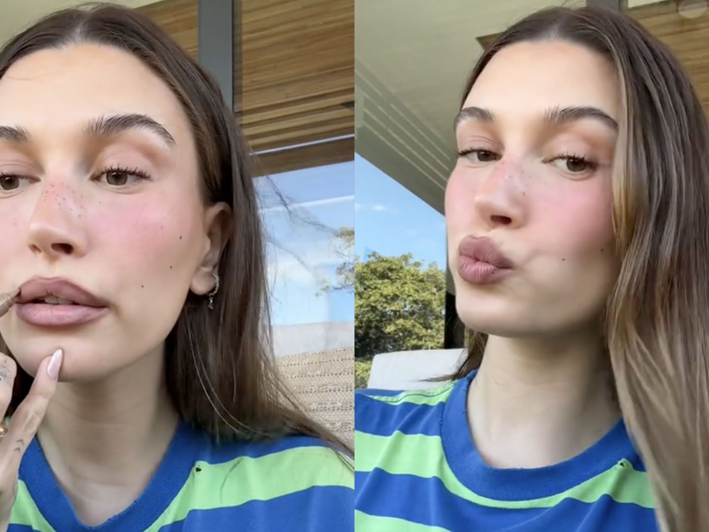 Hailey Bieber Casually Reveals Rhode's First Lip Liner in a New