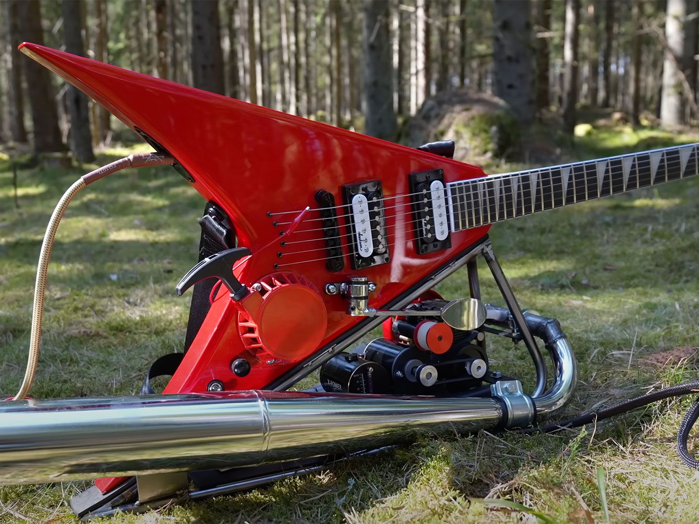 This YouTuber has built a guitar that runs on gas (and it's