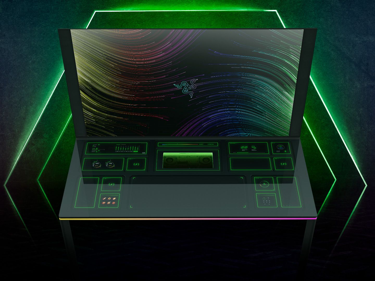 Razer Shows Off Gaming Desk With Modular Components, Haptic