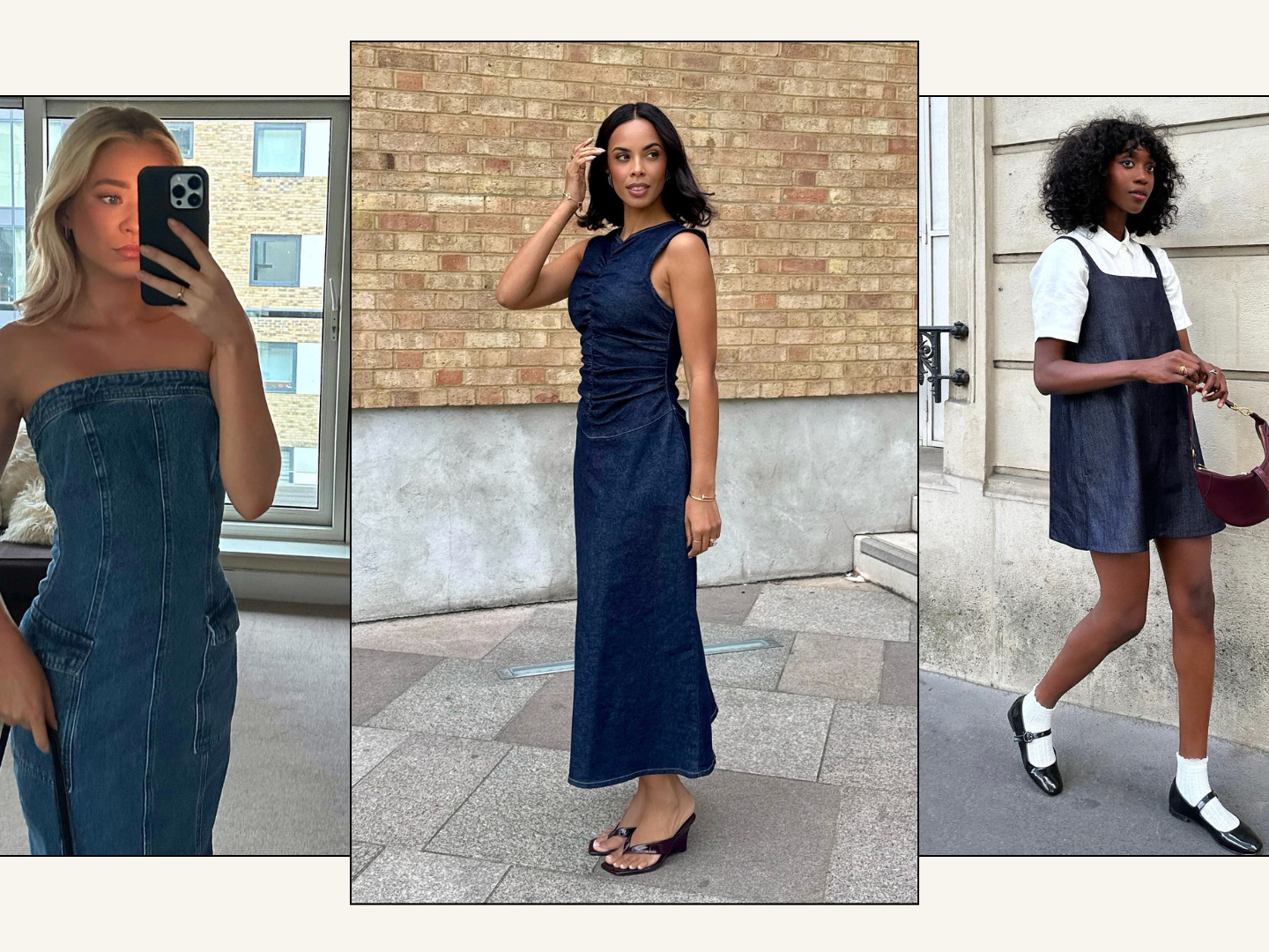 4 Denim-Dress Trends Putting the "Dated" Item Back on the Map | Who What Wear 4 Denim-Dress Trends Putting the "Dated" Item Back on the Map | Who What Wear