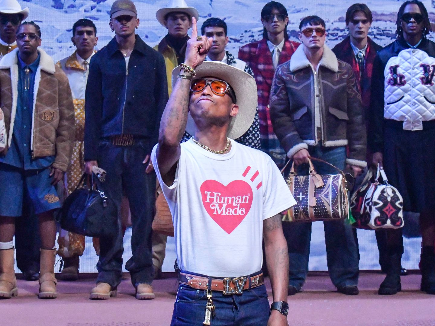 Louis Vuitton Men's Fall/Winter 2024: Colorful Cowboys and Celebs