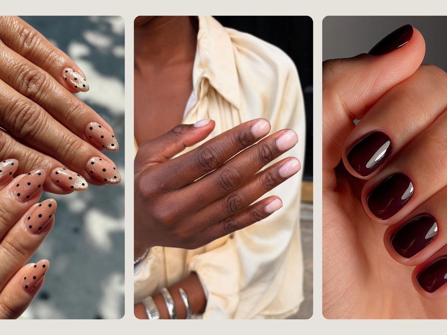 Dramatic Burgundy Jewel Nails