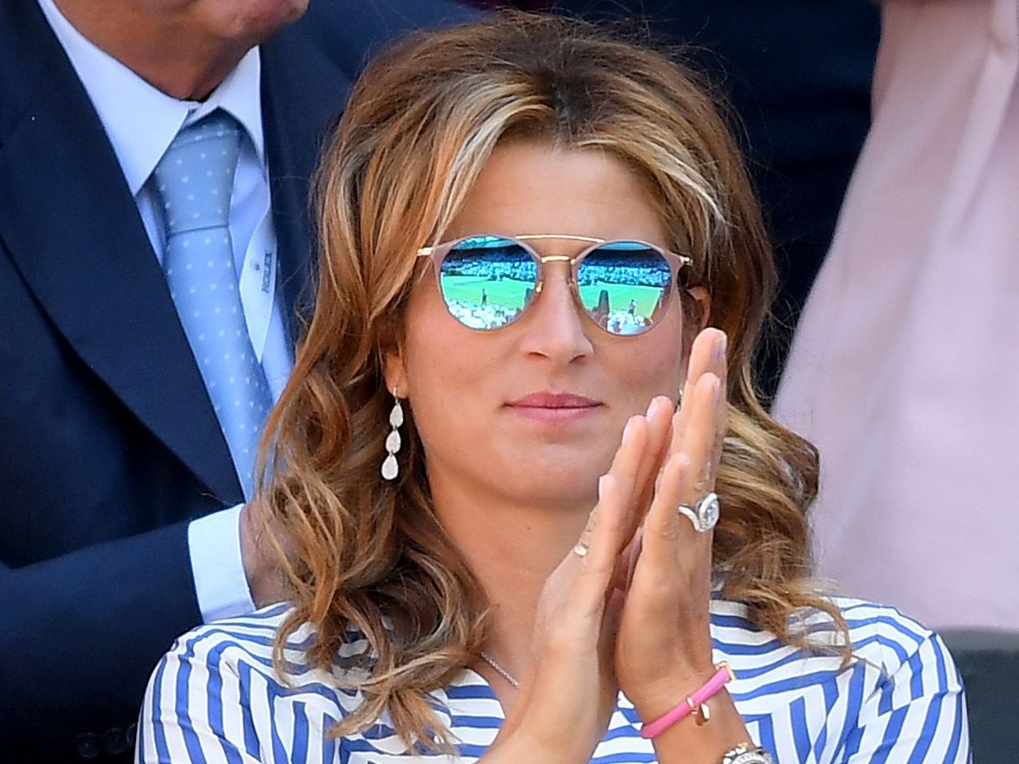mirka federer green dress Mirka Federer wore the most stunning Valentino dress at Wimbledon