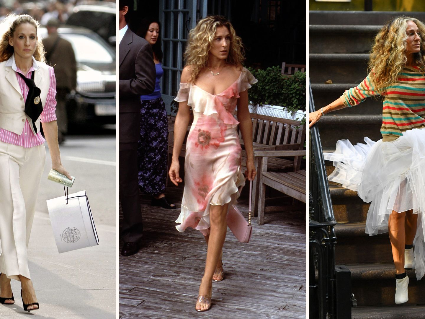 carrie bradshaw pink flower dress richard tyler dupe DRESS: @richardtylercouture This dress was designed by Melbourne-born  USA-based fashion designer Richard Tyler. It is from his `Resort 2001'  collection, which was inspired by the flora of the Caribbean Islands. It was