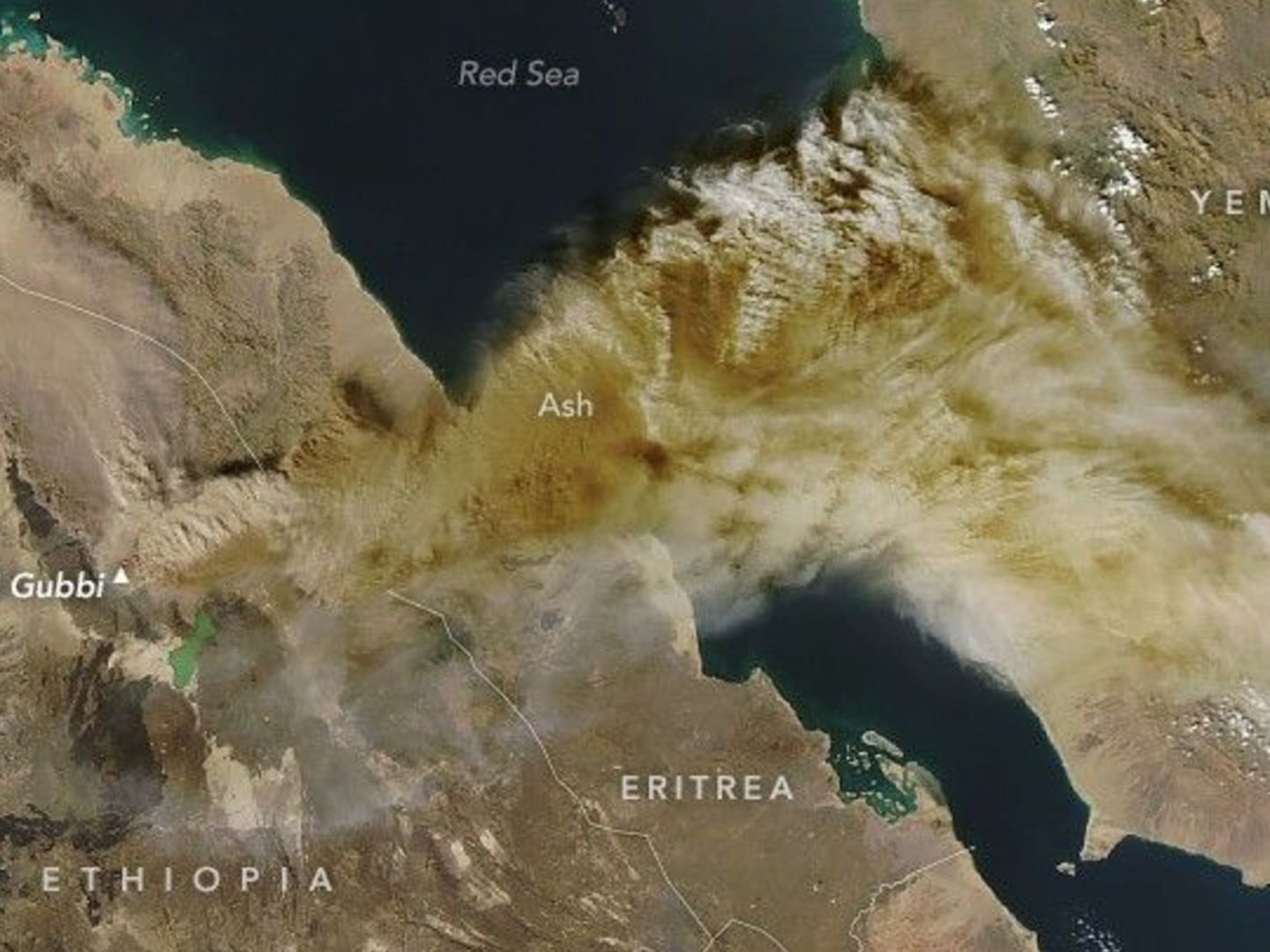 Satellite watches volcano spew ash over Middle East photo of the