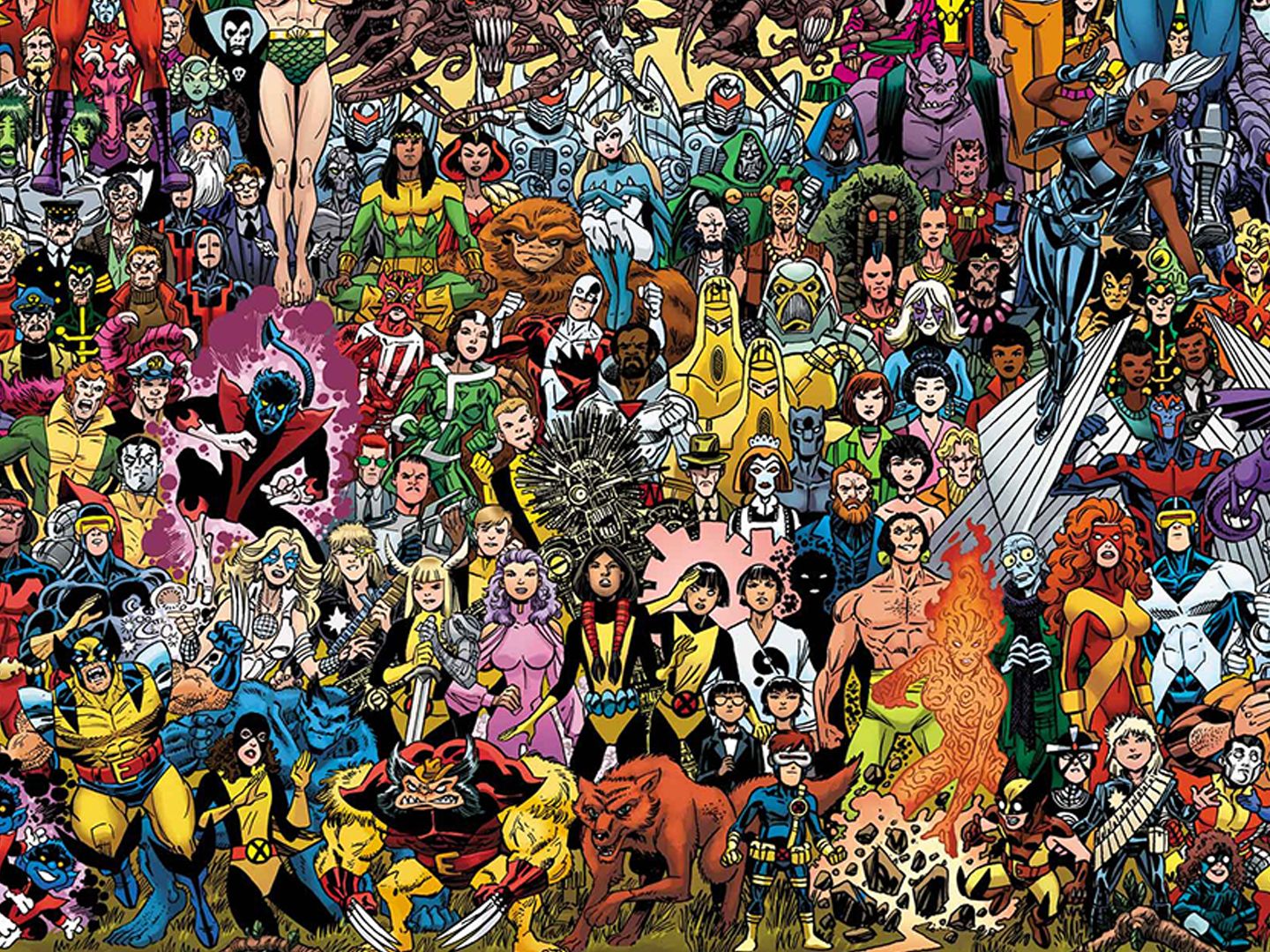 Almost every character to ever appear in X-Men comics is featured