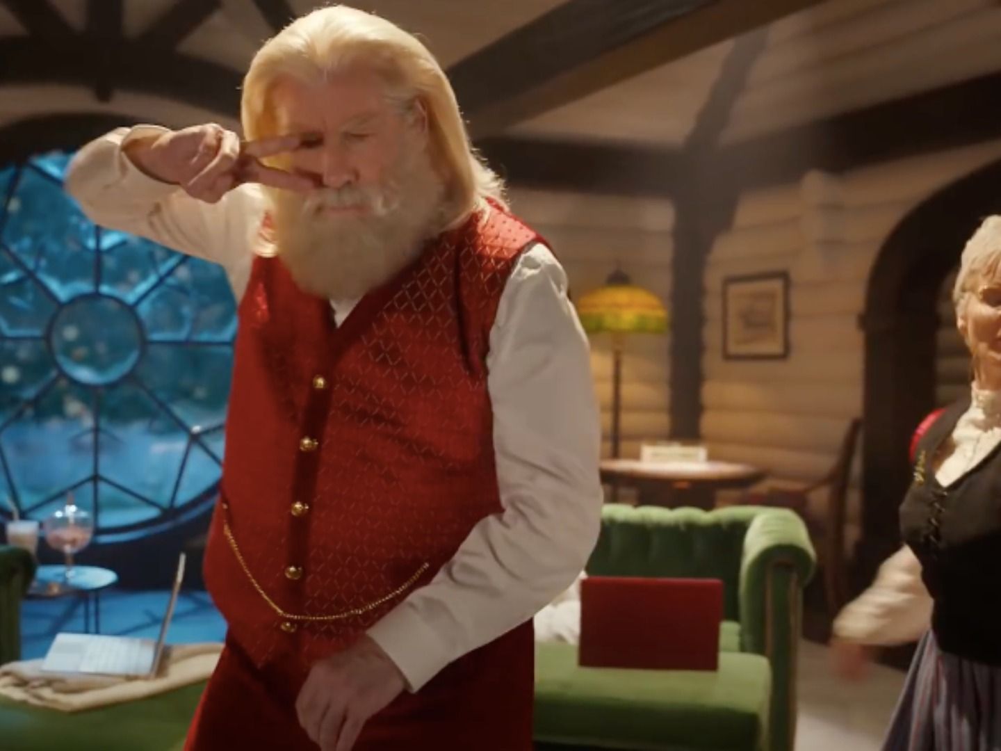 John Travolta recreates Pulp Fiction dance in a new advert – dressed as  Santa | GamesRadar+, image size:1440x1080