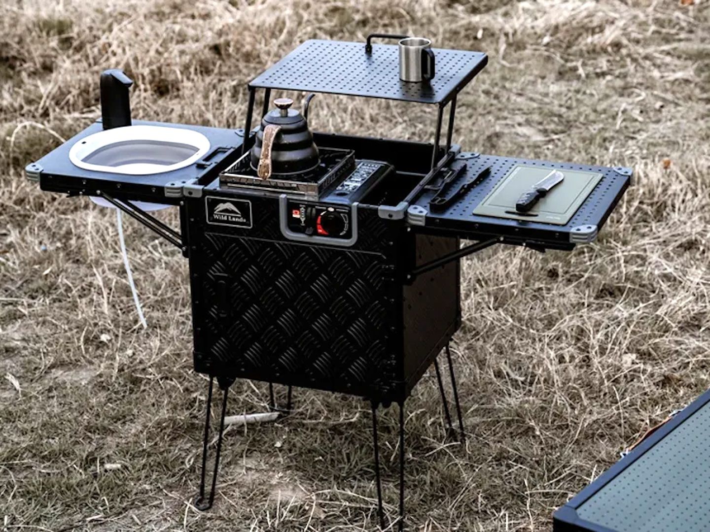 Can you believe this full camping kitchen has the packed size of a