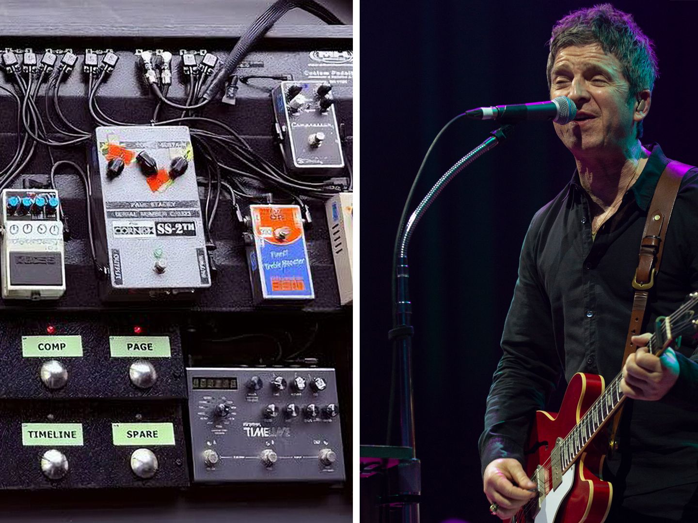 【oasis】B2ポスター　ギター　アンプ Noel Gallagher shares photos of Oasis 2025 tour pedals and