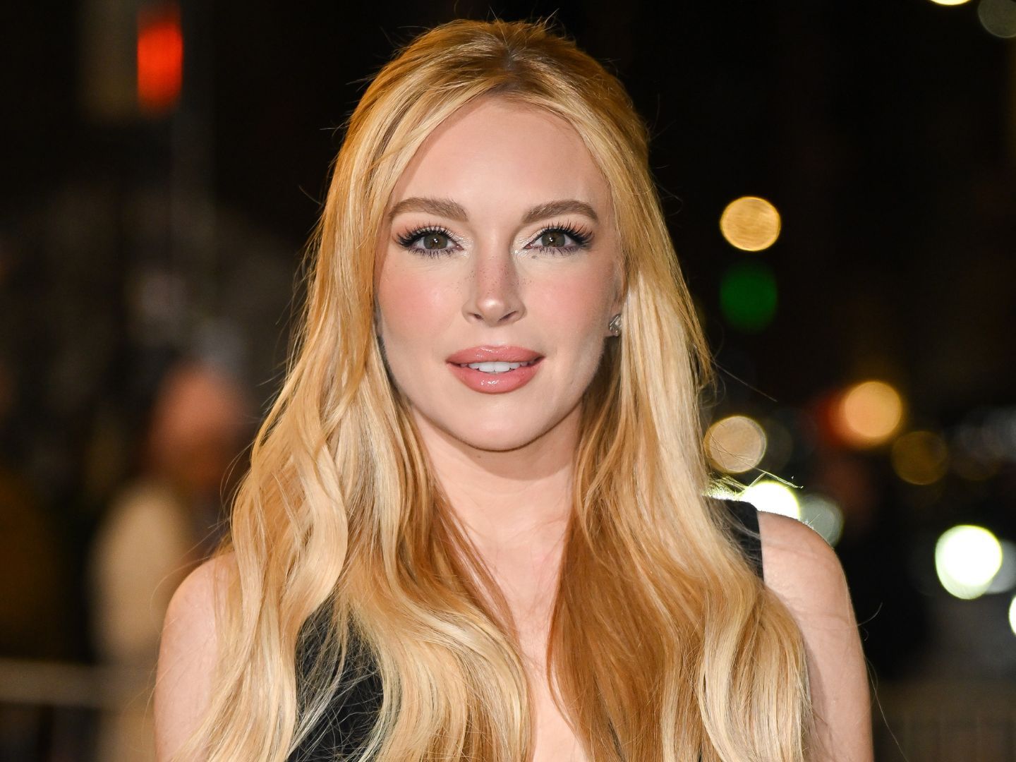 Lindsay Lohan Blings Out Her Boho-Chic Saint Laurent Mini Dress With a Gold  Chain Belt | Marie Claire