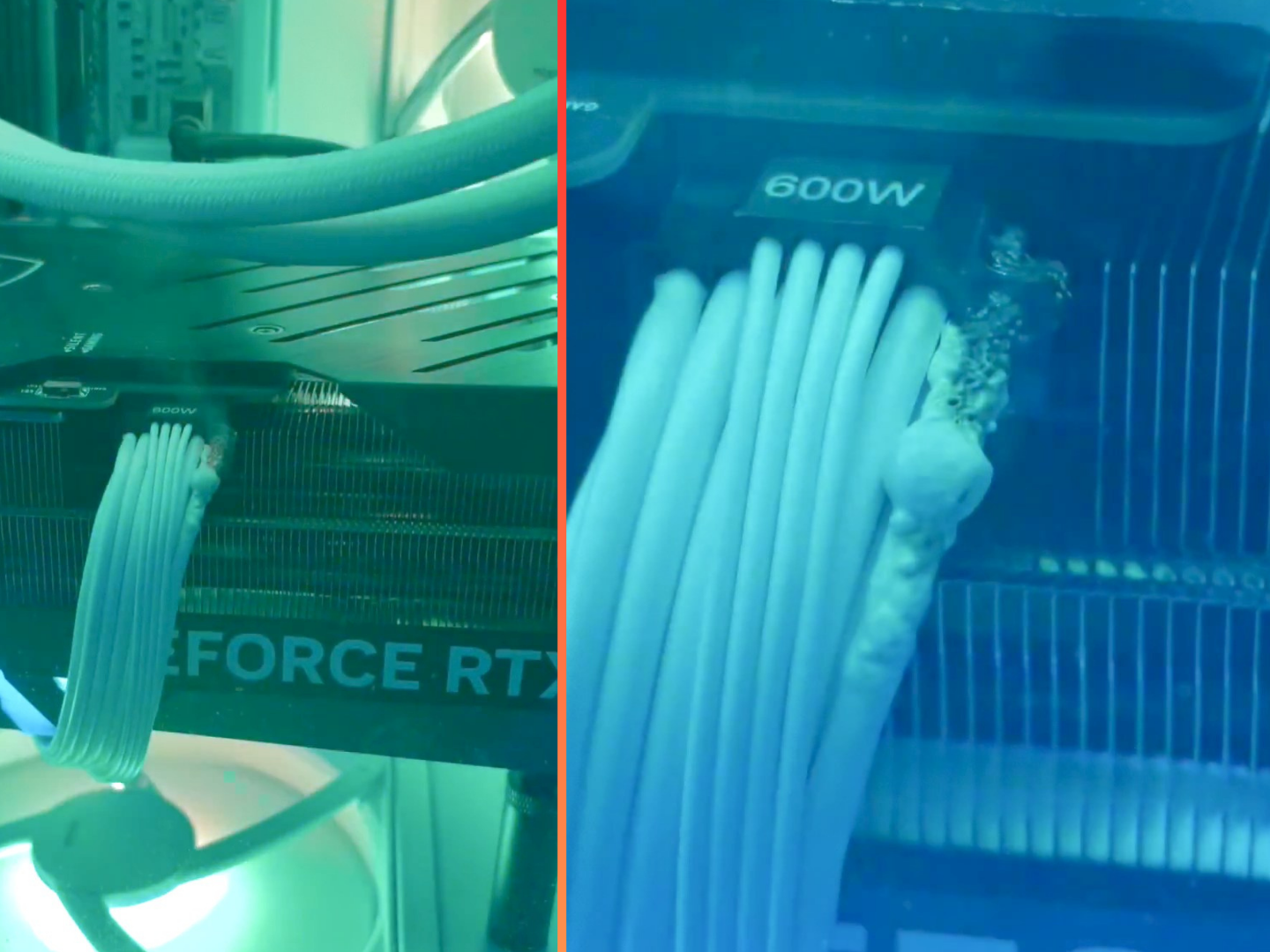 RTX 4090's 16-pin power connector erupts in smoke in shocking live
