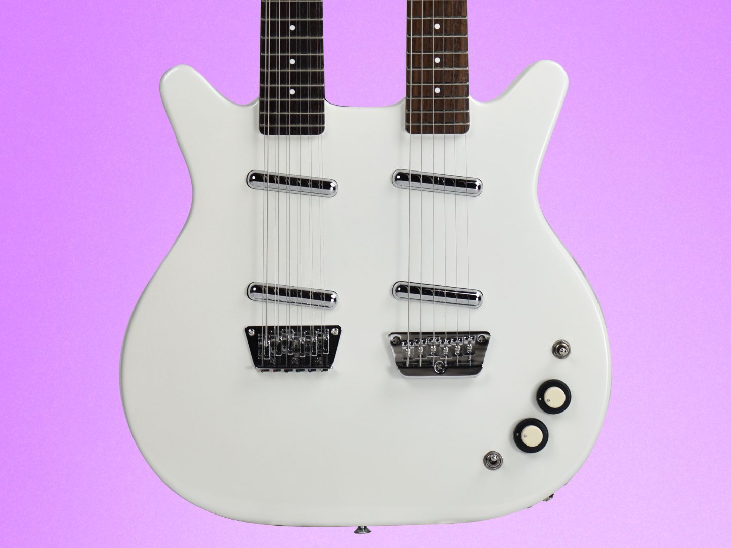 ダンエレクトロ Danelectro Double Neck 6-12 DANO DOUBLENECK WHITE – Motor City Guitar