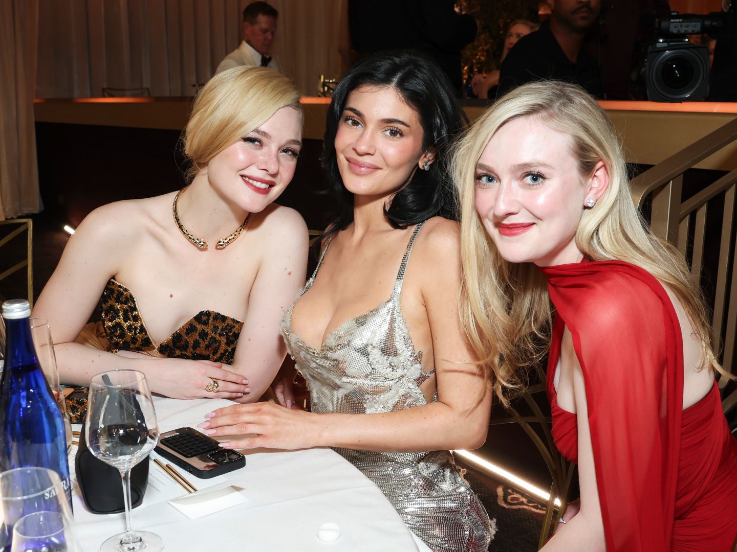 kylie jenner 2024 golden globes dress Kylie Jenner Wore A Barely-There Vintage Gown To Support Boyfriend Timothe At The 2024 Golden Globes