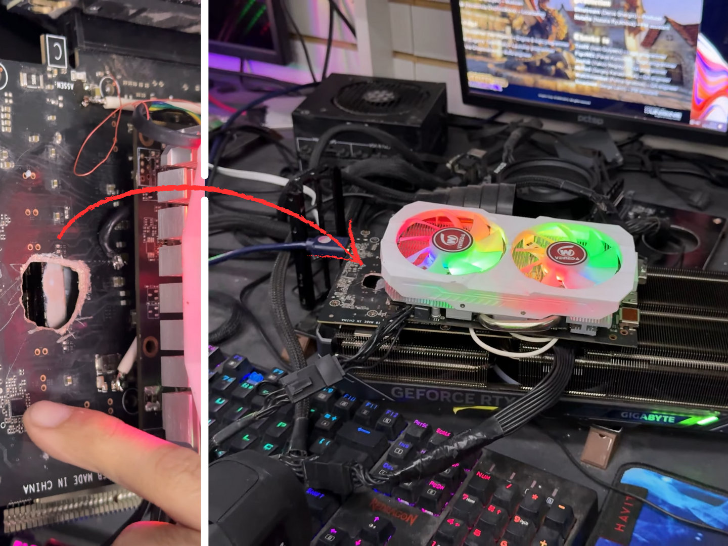 海 GPU変更 RTX 5070 Ti with catastrophic damage brought back to life by RX