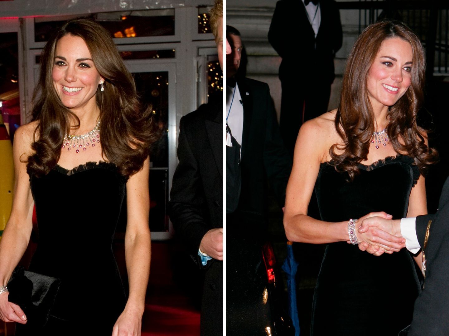 knee length dresses for ladies Kate Middleton Black Lace Dress 2019 Royal Variety Performance, Black