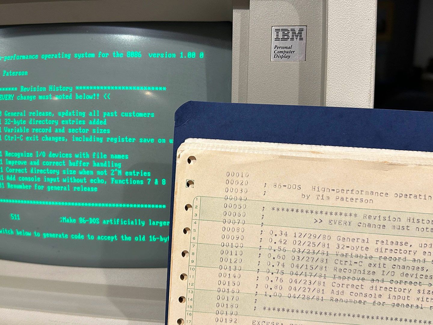 Dossページ 45 years later, earliest DOS source code transcribed from a stack