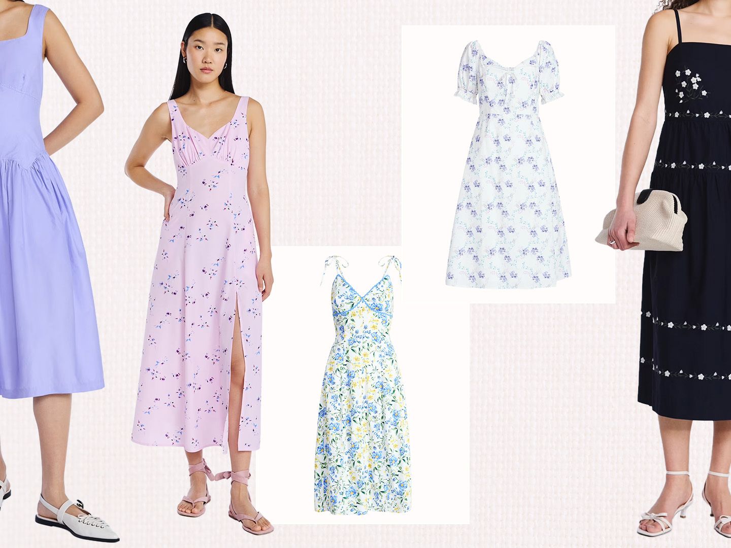 women's elegant dresses for wedding guests Ever-Pretty Amber Bloom Print Floral High Low Midi Dress for Summer Wedding Guests