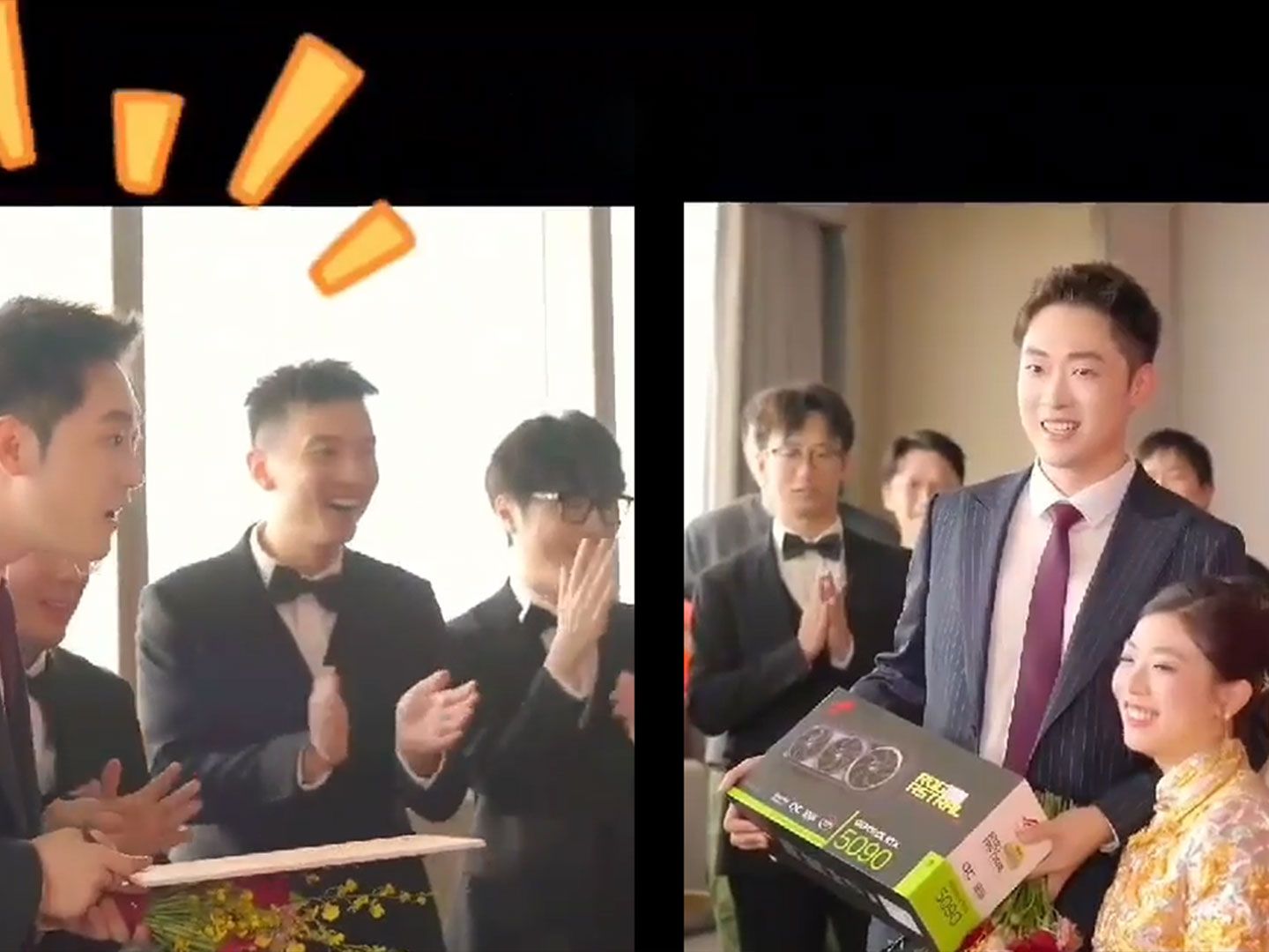 Bride surprises new husband with an RTX 5090 on wedding day