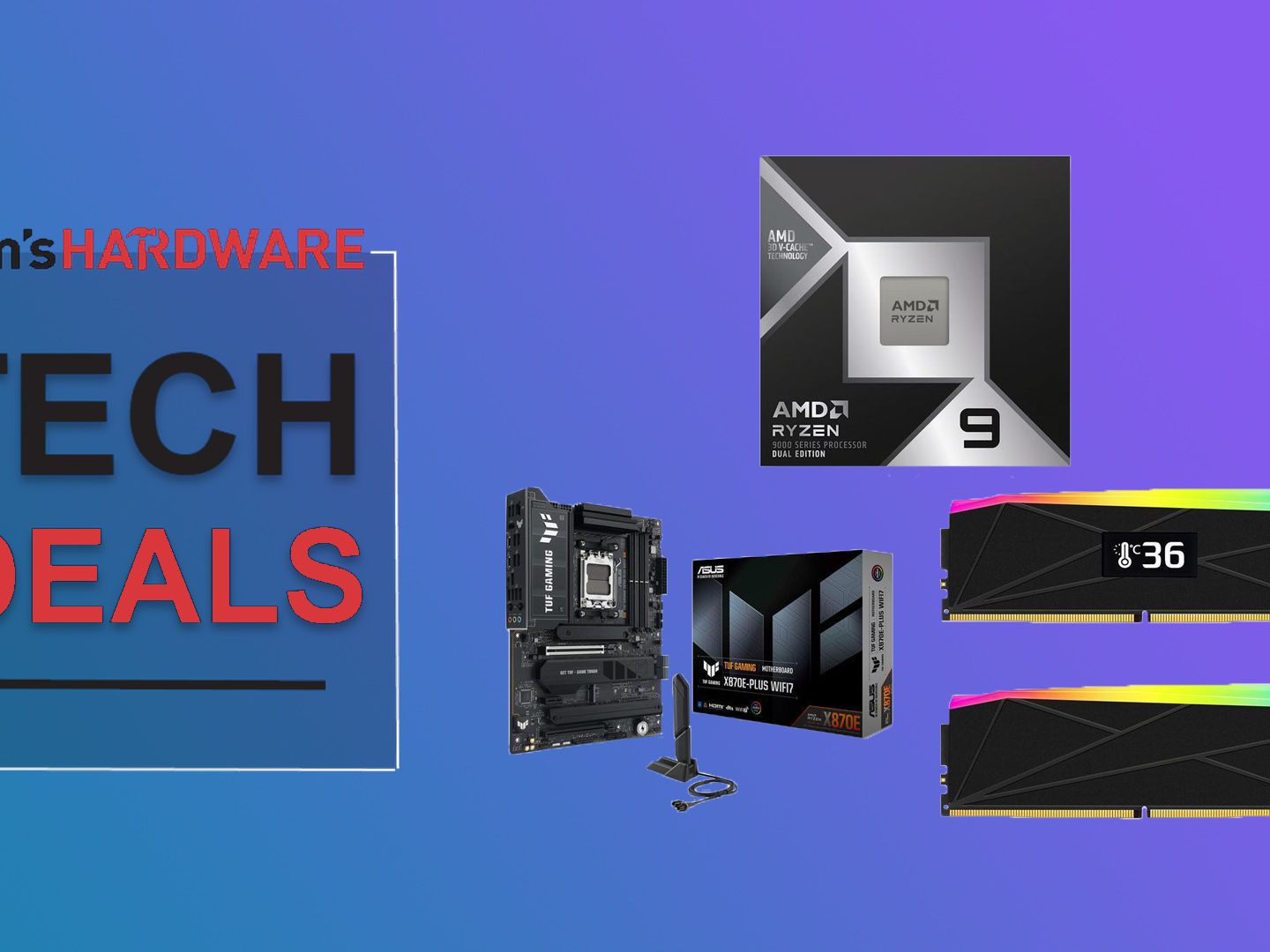 Save $370 on this AMD Ryzen 9 9950X3D2 Dual Edition with an X870E