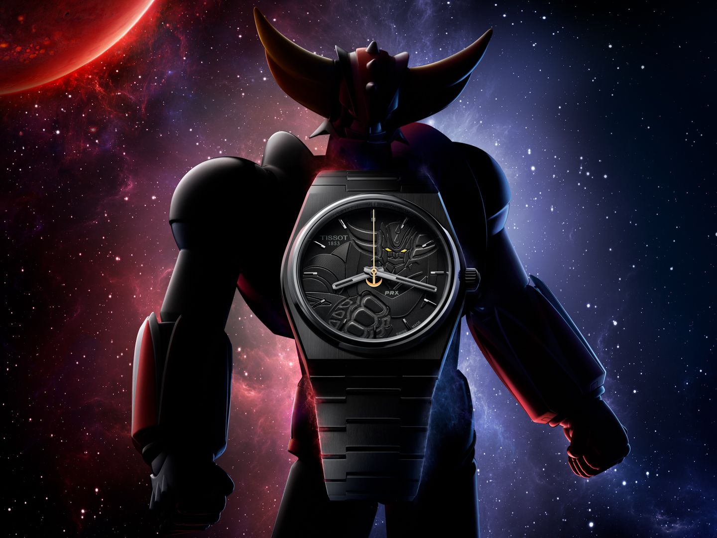 This stealthy black Tissot PRX marks 50 years of UFO Robot