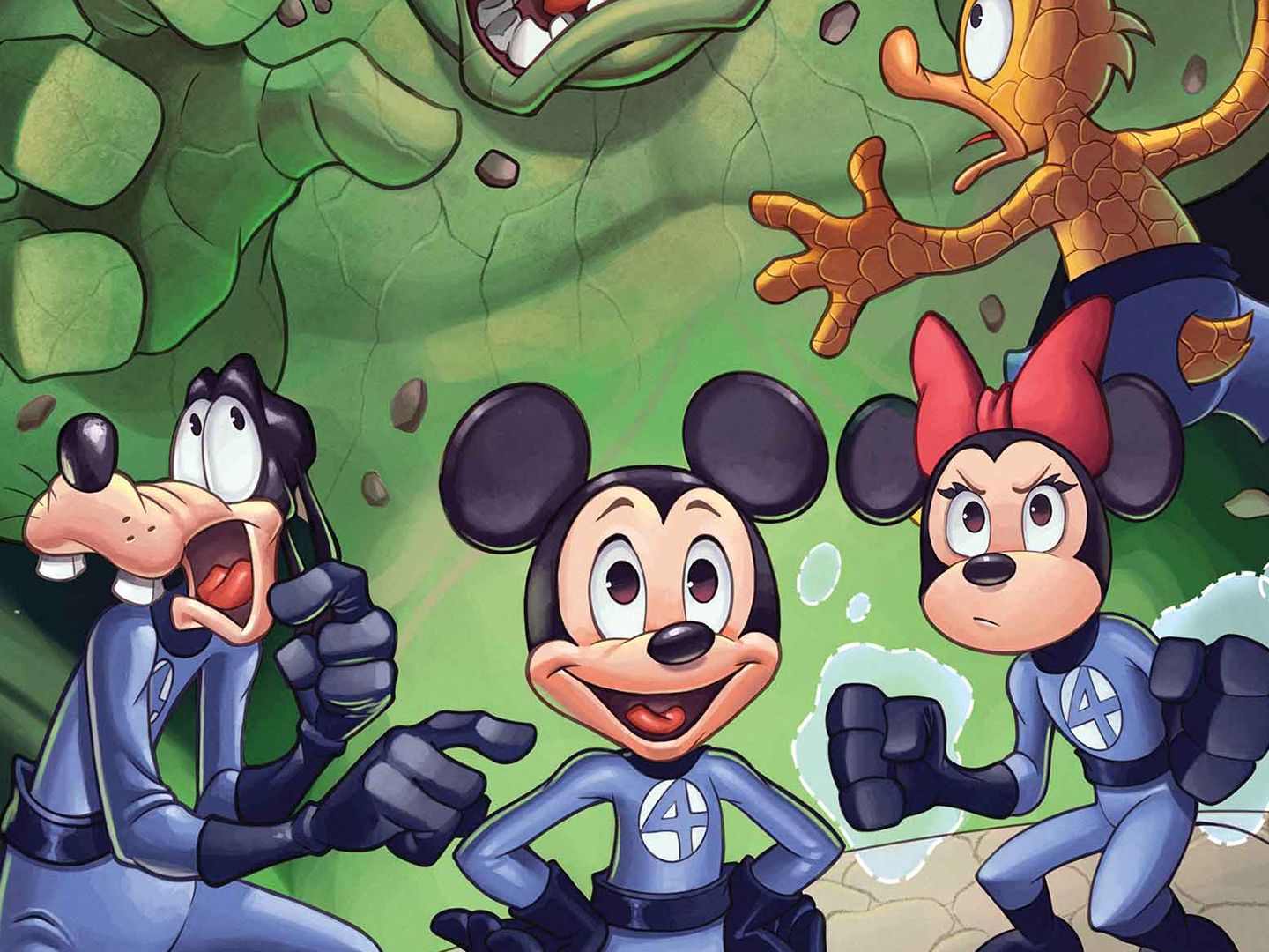 The Fantastic Four gets Disney-fied as Mickey, Minnie, Donald, and