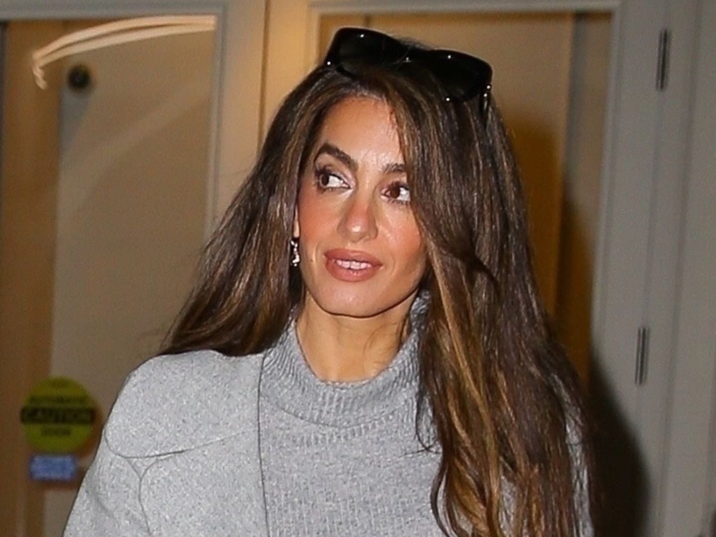 amal clooney grey dress Clooney's jumper and over-the-knee boots is the outfit formula that will pull you out of a winter style rut amal alamuddin