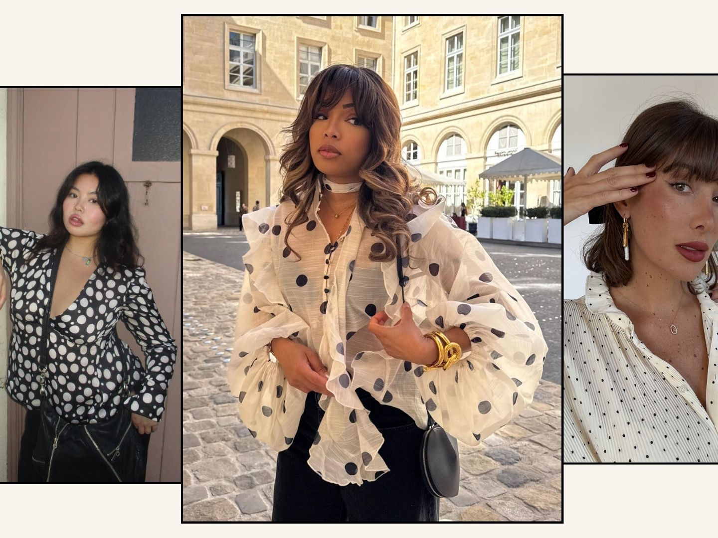 polka dot summer blouse