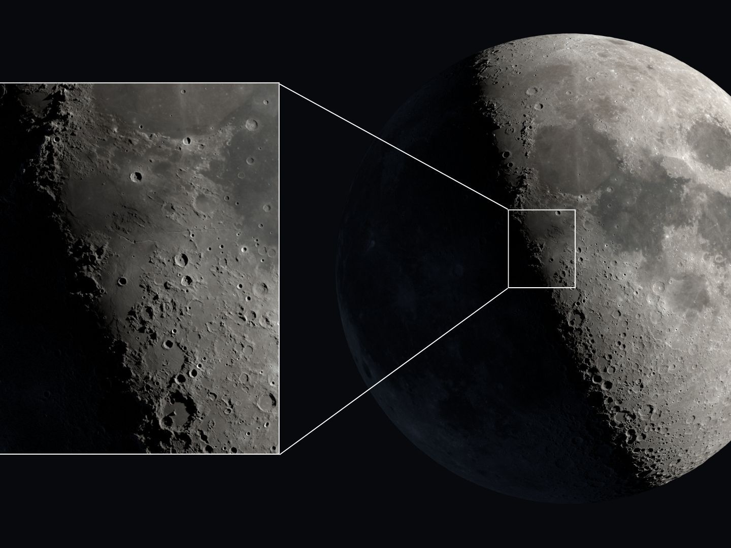 Massive 'X' and 'V' shapes will appear on the moon tonight