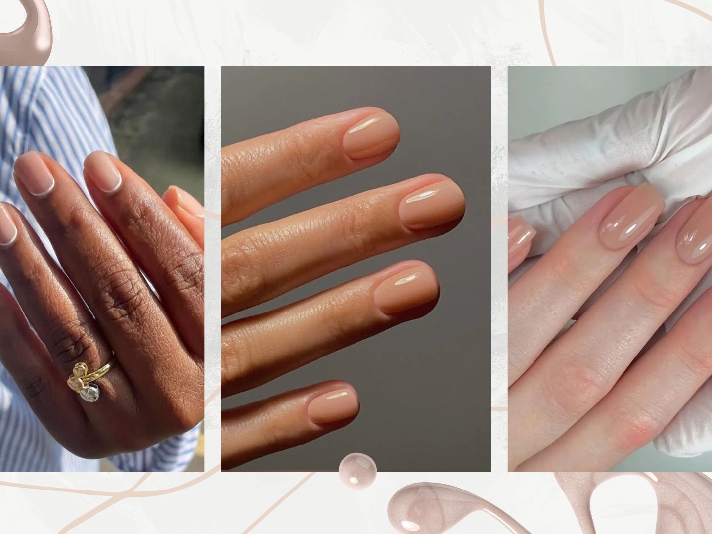 sachin and babi light blue dress Nail Color for Champagne Color Dress