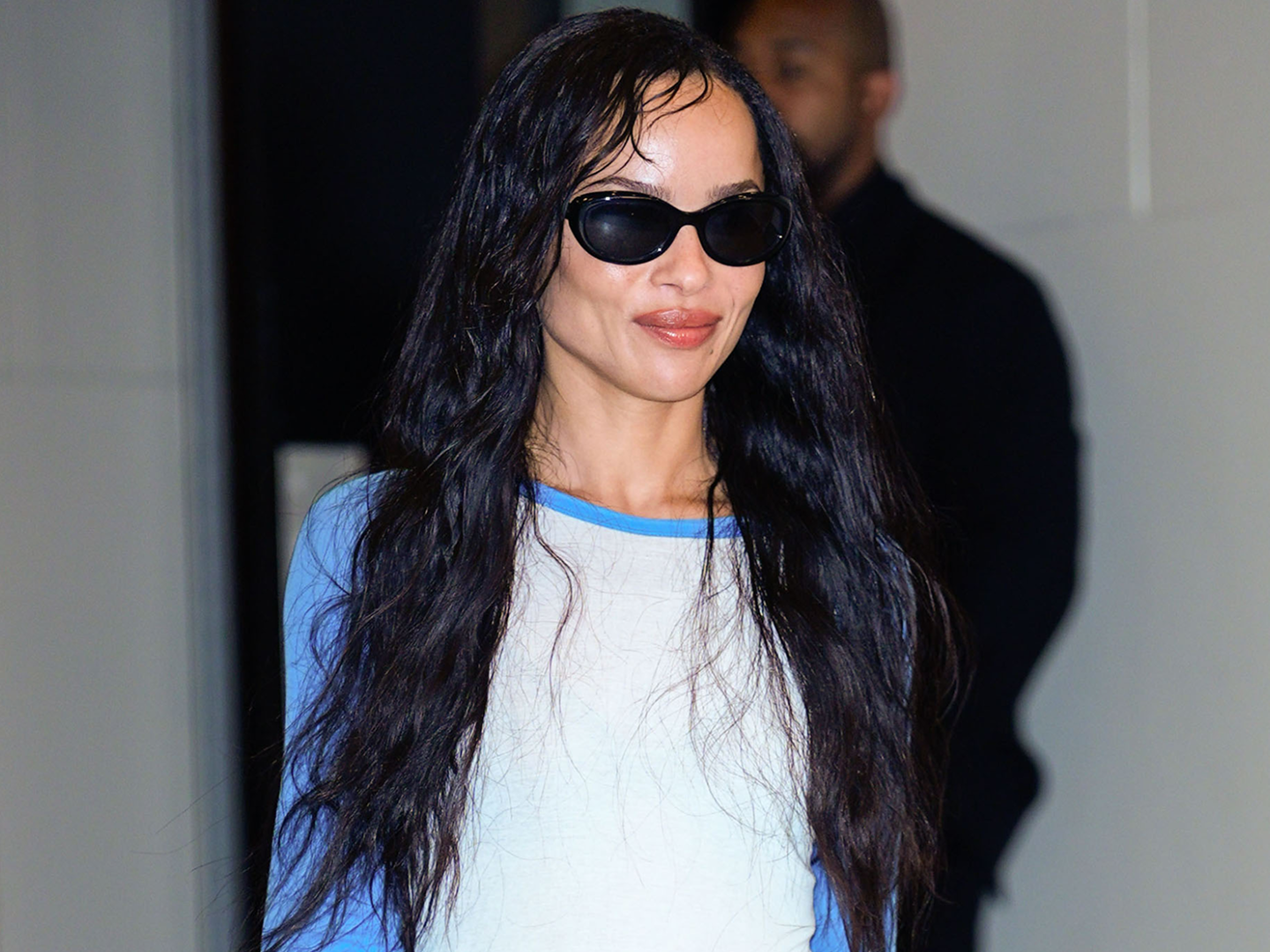 ショートトリップガウン ブラック　zoe 2024ss The Track Shorts Trend Joins Zoë Kravitz's Harry Styles London