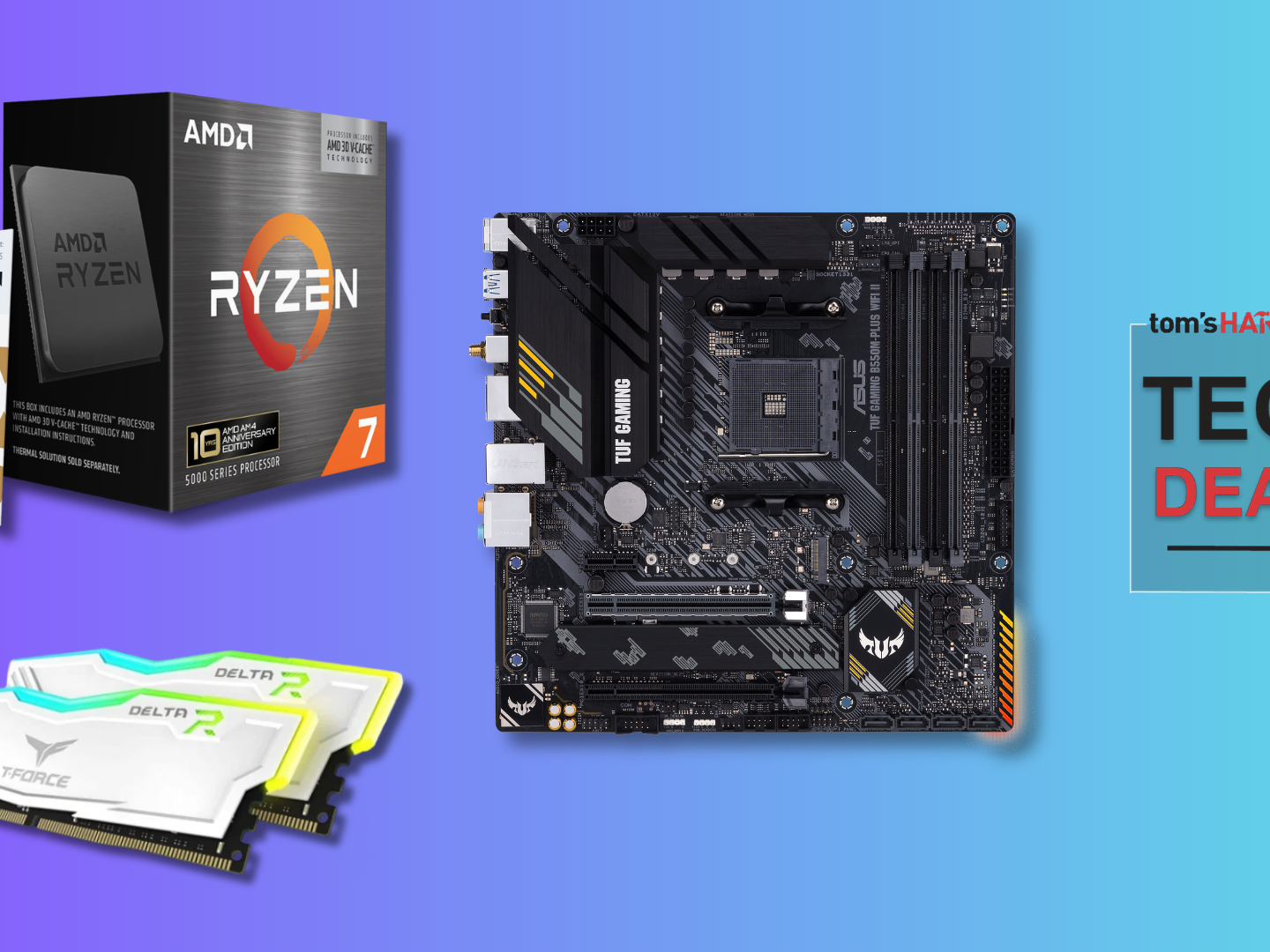 CPU AMD Ryzen 7 5800X3D ASUS B450plus gaming Grab AMD's Ryzen 7 5800X3D 10th Anniversary CPU with motherboard