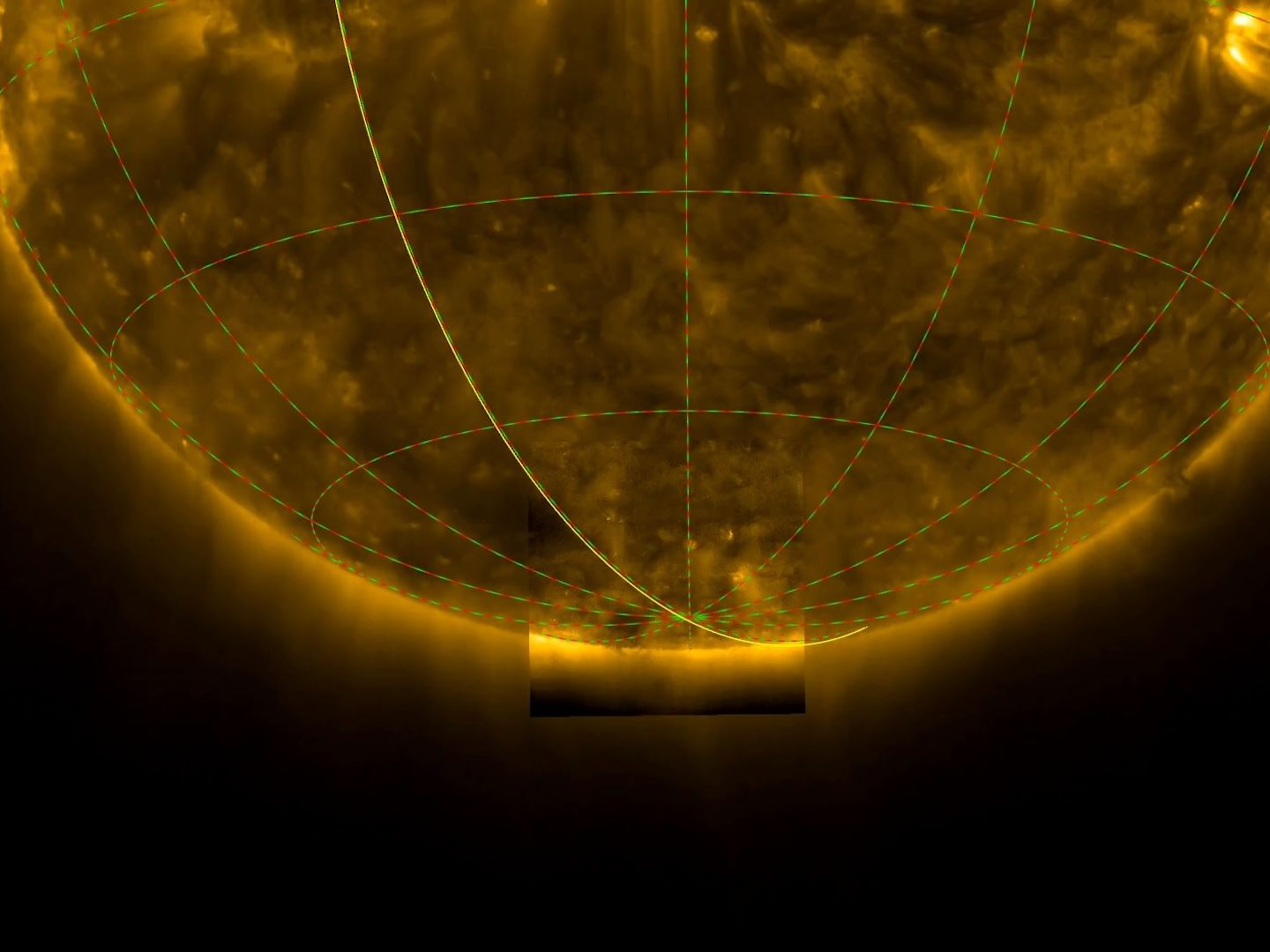 Bottom of the sun becomes visible to humans for the first time in