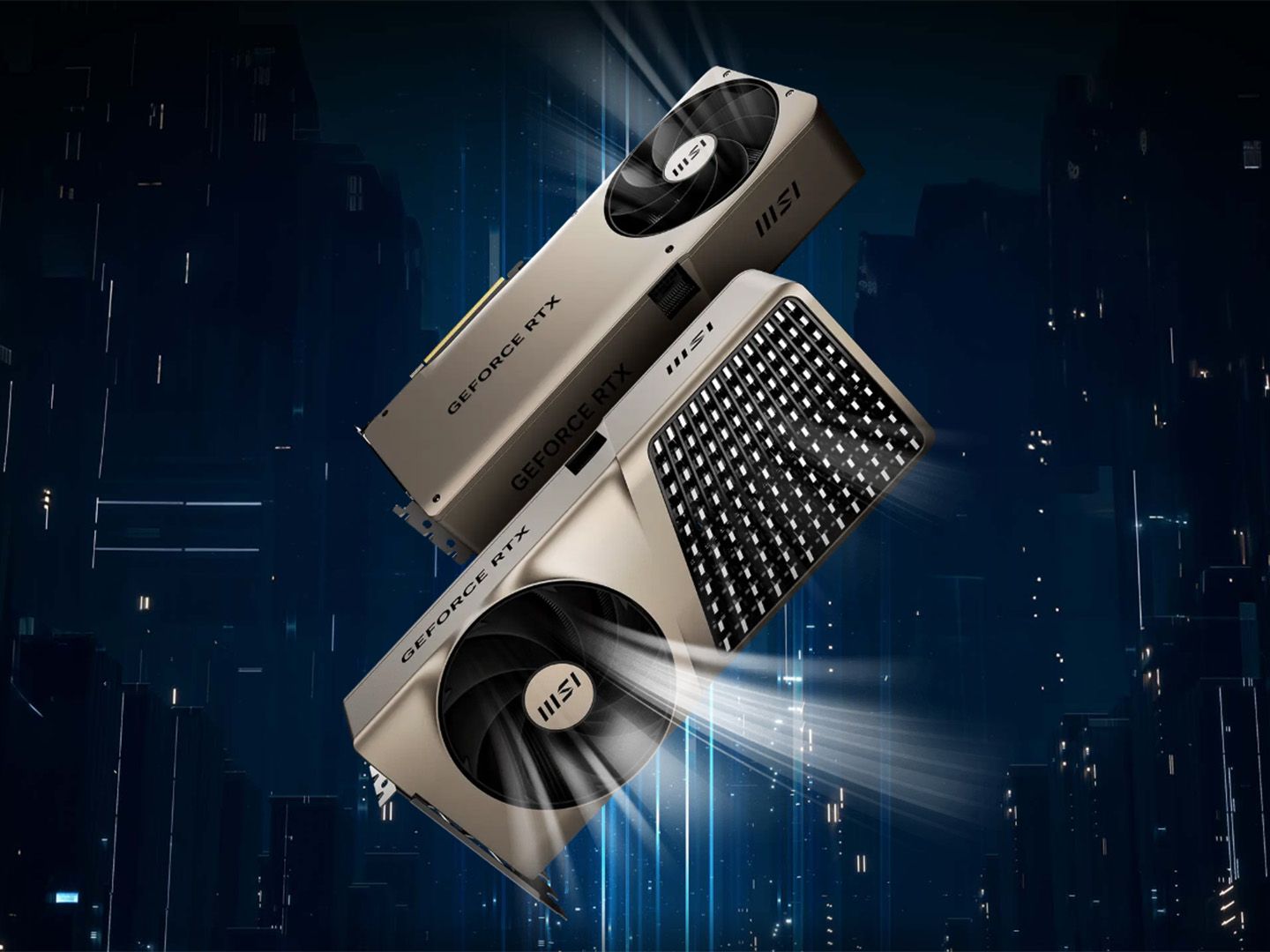 MSI's RTX 5080 Expert features a dual-fan blower-style cooler